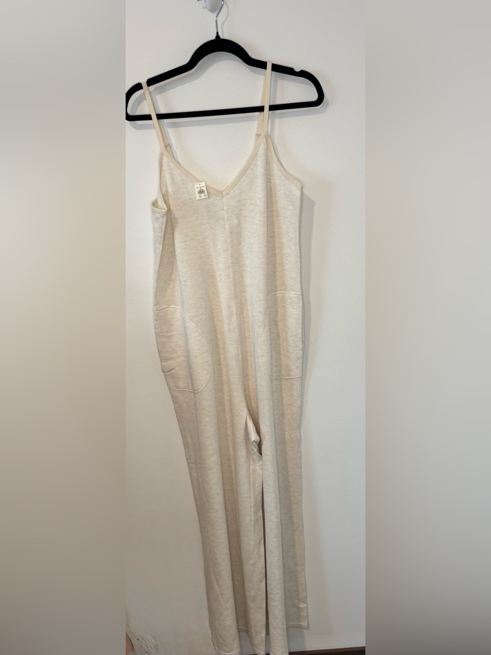NWT OFFLINE by Aerie Cream Wide Leg Jumpsuit Womens Large Lounge Romper